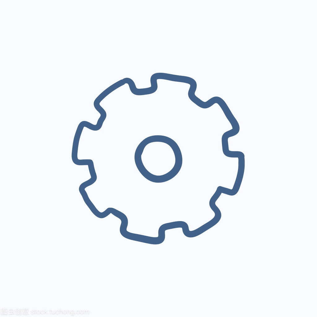 齒輪素描圖標 工業(yè)時代的機械美學